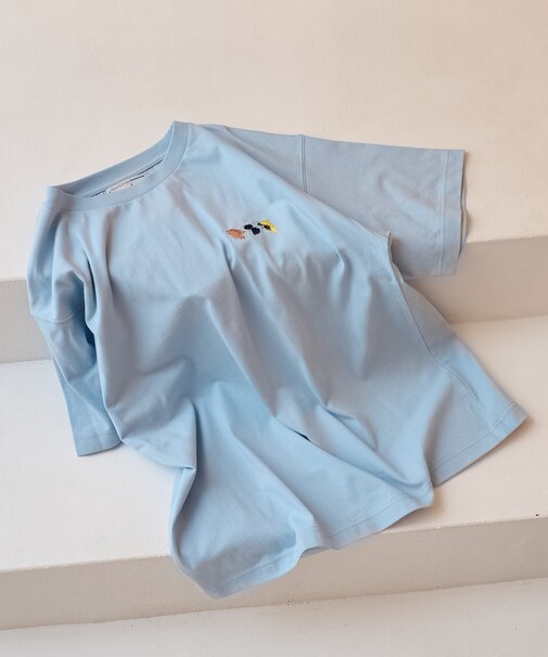 別注 モチーフ刺繍 Tシャツ