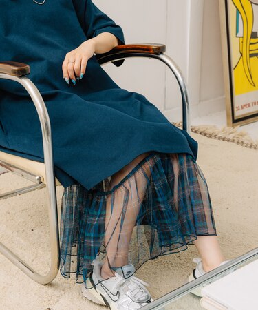 2WAY チェックシアースカート