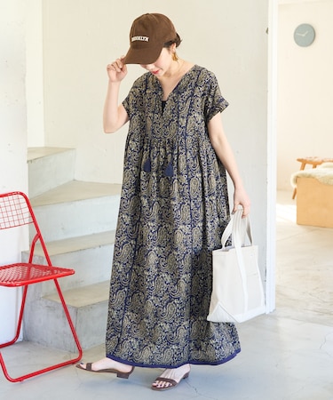 インド ペイズリースキッパー ワンピース【限定展開】