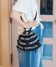 別注 ロゴ刺繍 フリルティアードショルダーバッグ