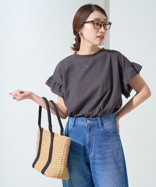 ワッフル フリル 袖トップス【限定展開】｜フリークスストアの