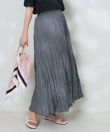 ランダムプリーツ ワッシャースカート