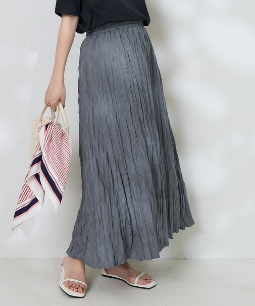ランダムプリーツ ワッシャースカート
