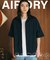AIRDRY 高機能素材 ビックシルエット スナップボタン オープンカラーシャツ ショートスリーブ/吸水速乾/遮熱性/UVカット