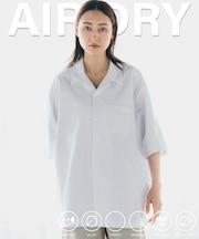 AIRDRY 高機能素材 ビックシルエット スナップボタン オープンカラーシャツ ショートスリーブ/吸水速乾/遮熱性/UVカット