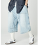 Super Wide Curve Double Knee Denim Cropped Pants
