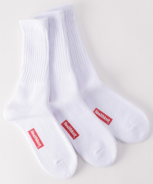 シンカーホワイト無地3Pソックス