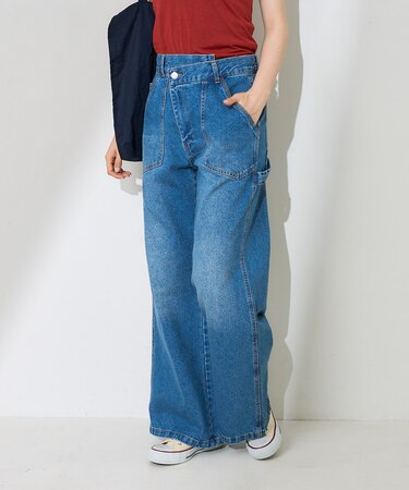 クロスディテールペインターワイドパンツ＜セットアップ対応＞