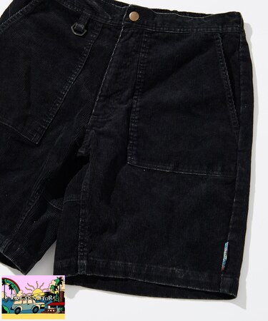【Beach & Festival】パウダーブリーチ加工 サマーコーデュロイショーツ