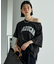 2way スムースロゴTシャツ/ワンショルダー プリントTシャツ