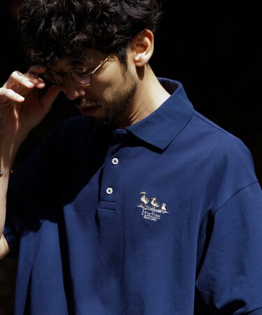 別注 刺繍ロゴ 鹿の子ポロシャツ