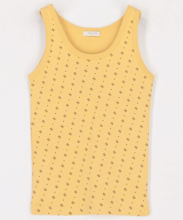 総柄フライスタンクトップ