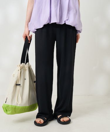 <接触冷感/UVカット>ICE SUMMER リブイージーパンツ 限定展開