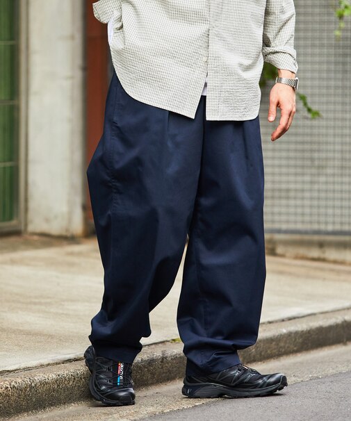 ワイドシルエット テーパード イージーパンツ 【限定展開】