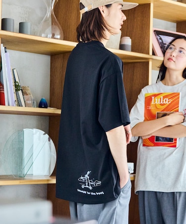 PK×FREAK'S STORE 別注ビッグシルエット バックプリント Tシャツ / Groove KickBoard 【限定展開】
