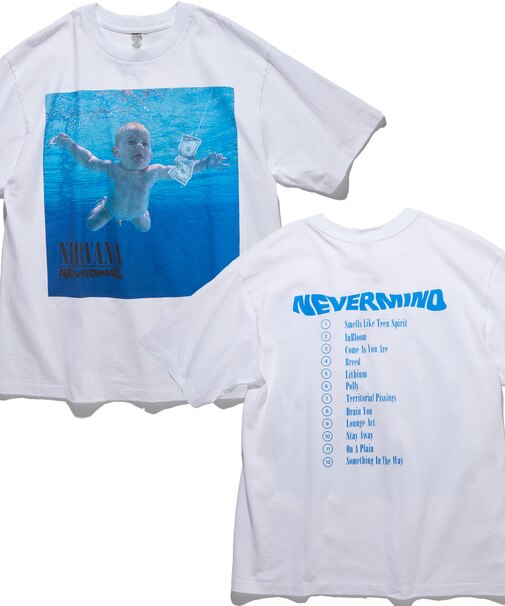 NIRVANA NEVERMIND クルーネックバンドTシャツ