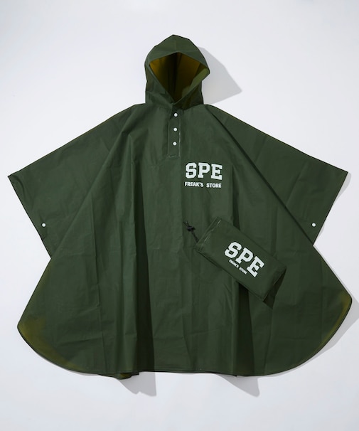 SPE×FREAKS 蓄光プリントポンチョ