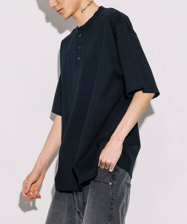 10.5オンス HEAVY WEIGHT ヘビーウェイト ヘンリーネック ショートスリーブTシャツ