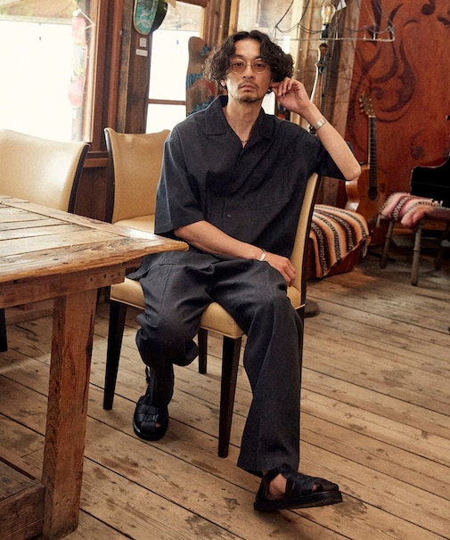 LINEN COTTON EASY SLACKS 【セットアップ対応】 / リネン コットン イージースラックスパンツ