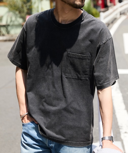 リラックスフィット パウダー加工 ショートスリーブTシャツ