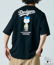 PEANUTS×MLB 別注 ビッグシルエット バックプリント Tシャツ / DODGERS 【限定展開】