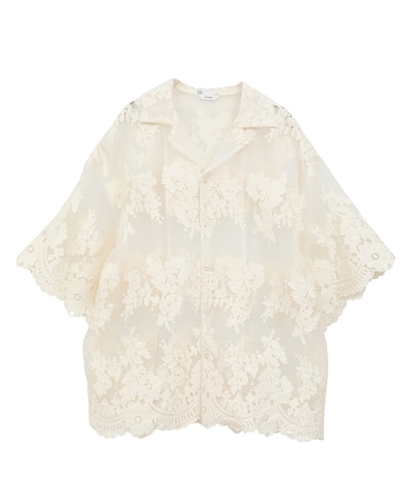 SHEER FROWER LACE SHIRT