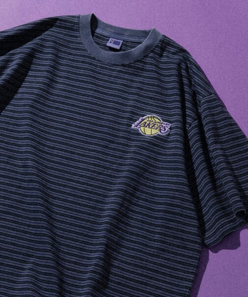 NBA 別注 マルチボーダー クルーネックTシャツ