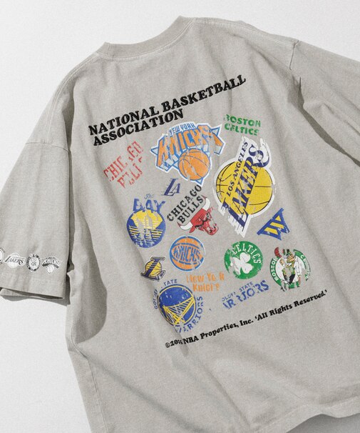 NBA 別注ランダムチーム バックロゴ クルーネックTシャツ