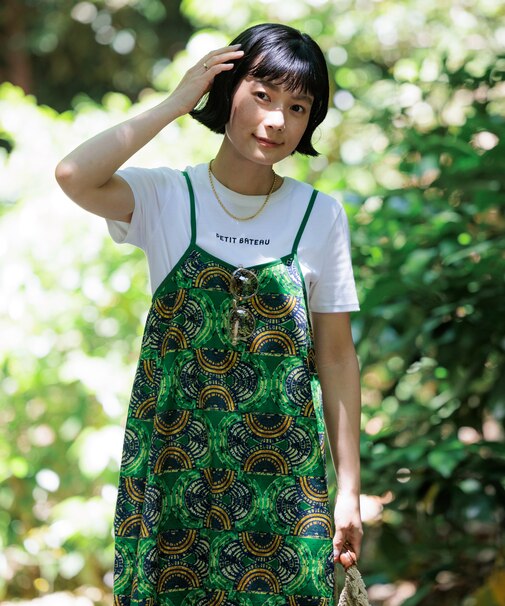 インド バティック調キャミソールワンピース