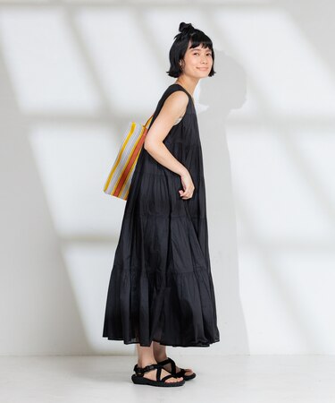 インドボイル マキシティアードワンピース