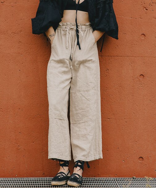 リネンイージーワークパンツ