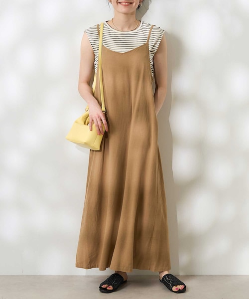セットアイテム】リネンレーヨン キャミワンピース インナー