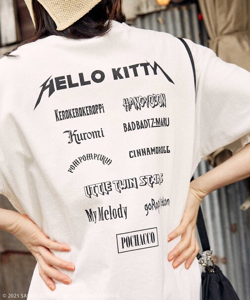 ＜XS・XLサイズ追加＞サンリオキャラクターズ レインボーロックＴシャツ