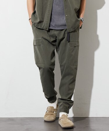 AIR TECH BREATH メッシュ ピグメント加工 テーパードジョガーパンツ 【セットアップ対応】