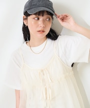【セットアイテム】チュールキャミソール Tシャツセット