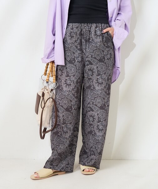 ペイズリー イージーパンツ