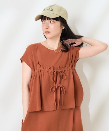 【セットアイテム】マルチWAY ワッフルビスチェセットワンピース