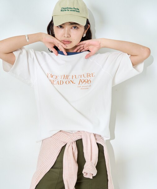 ラグランリンガー プリントTシャツ