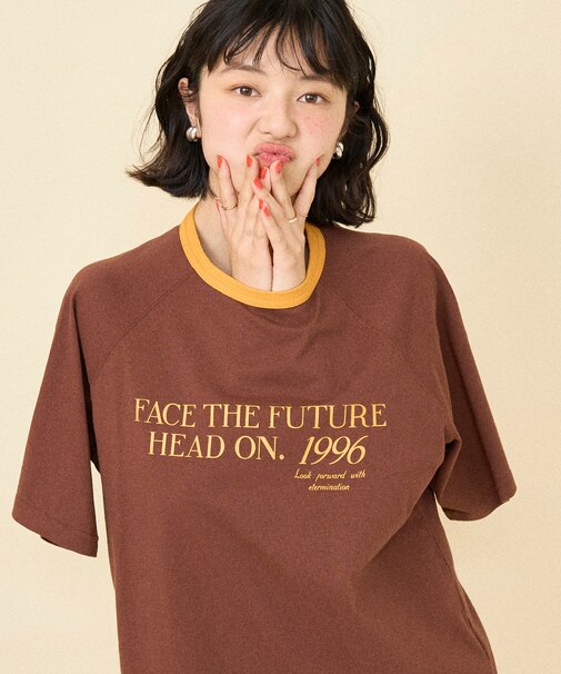 ラグランリンガー プリントTシャツ