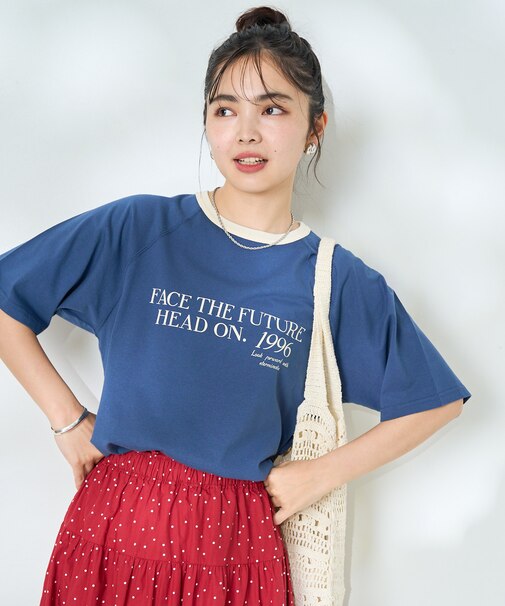 ラグランリンガー プリントTシャツ