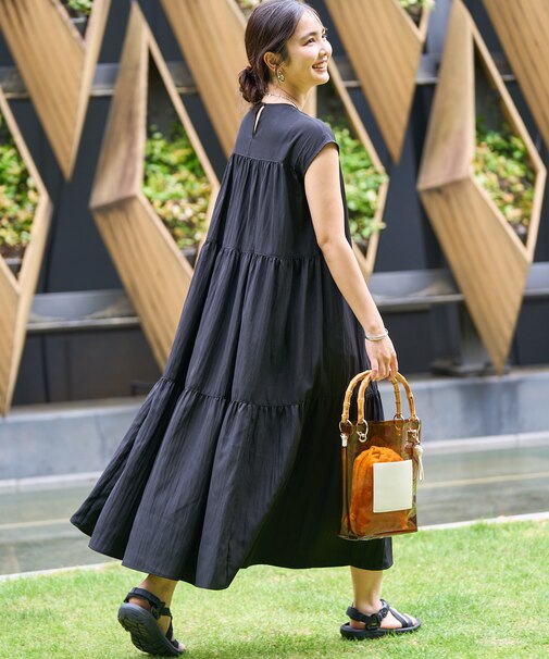 <接触冷感> SUMMERCOOL ティアードワンピース　限定展開