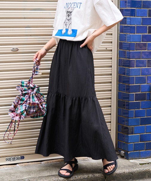 <接触冷感> SUMMERCOOL ティアードスカート