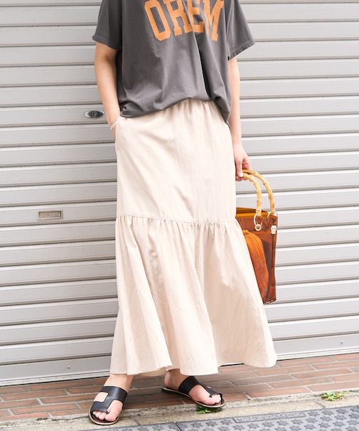 <接触冷感> SUMMERCOOL ティアードスカート