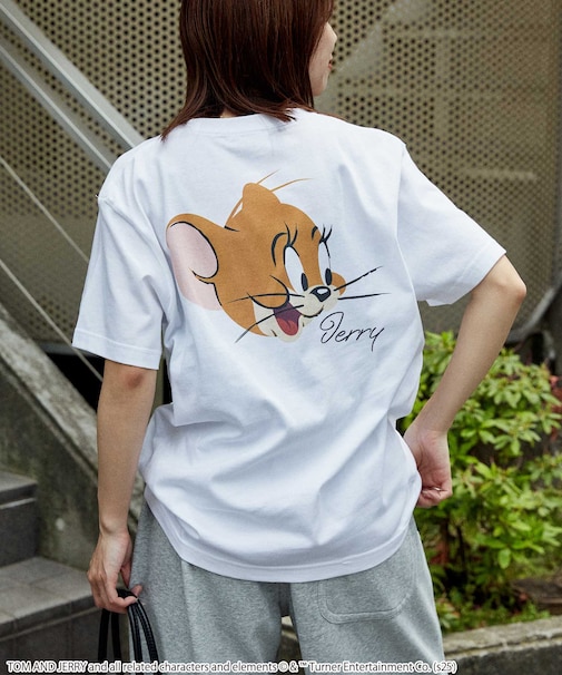 Tom and Jerry バックフェイスプリントTシャツ