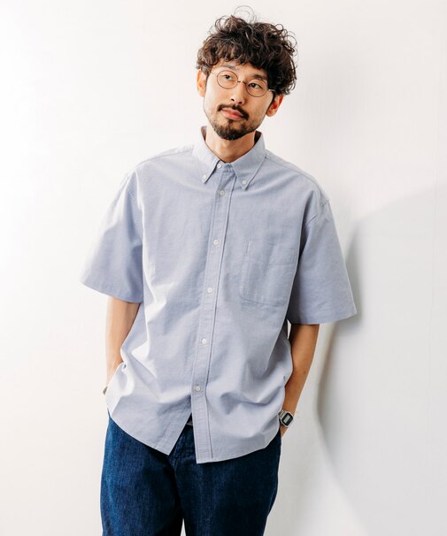 オックスフォード 半袖 ボタンダウンシャツ