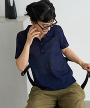 マルチボーダー シアーポロニット