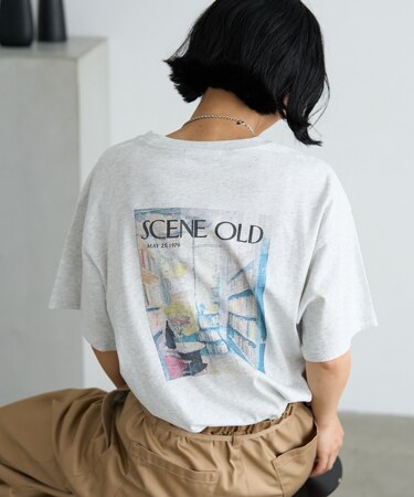 レトロ マガジン バックプリントTシャツ
