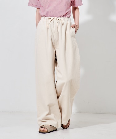 <新色追加><低身長サイズあり>ウォッシュ加工 イージーデニムパンツ