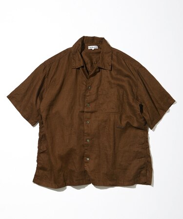 Belgium Linen Open Collar Shirt 1.1