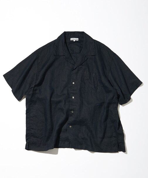 Belgium Linen Open Collar Shirt 1.1